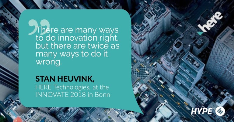 Quote from Stan Heuvink at INNOVATE 2018 Bonn